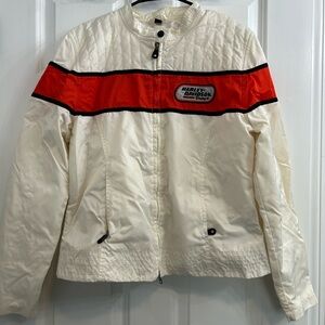Harley-Davidson Women's Cream and Orange Jacket